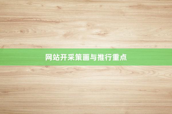 网站开采策画与推行重点
